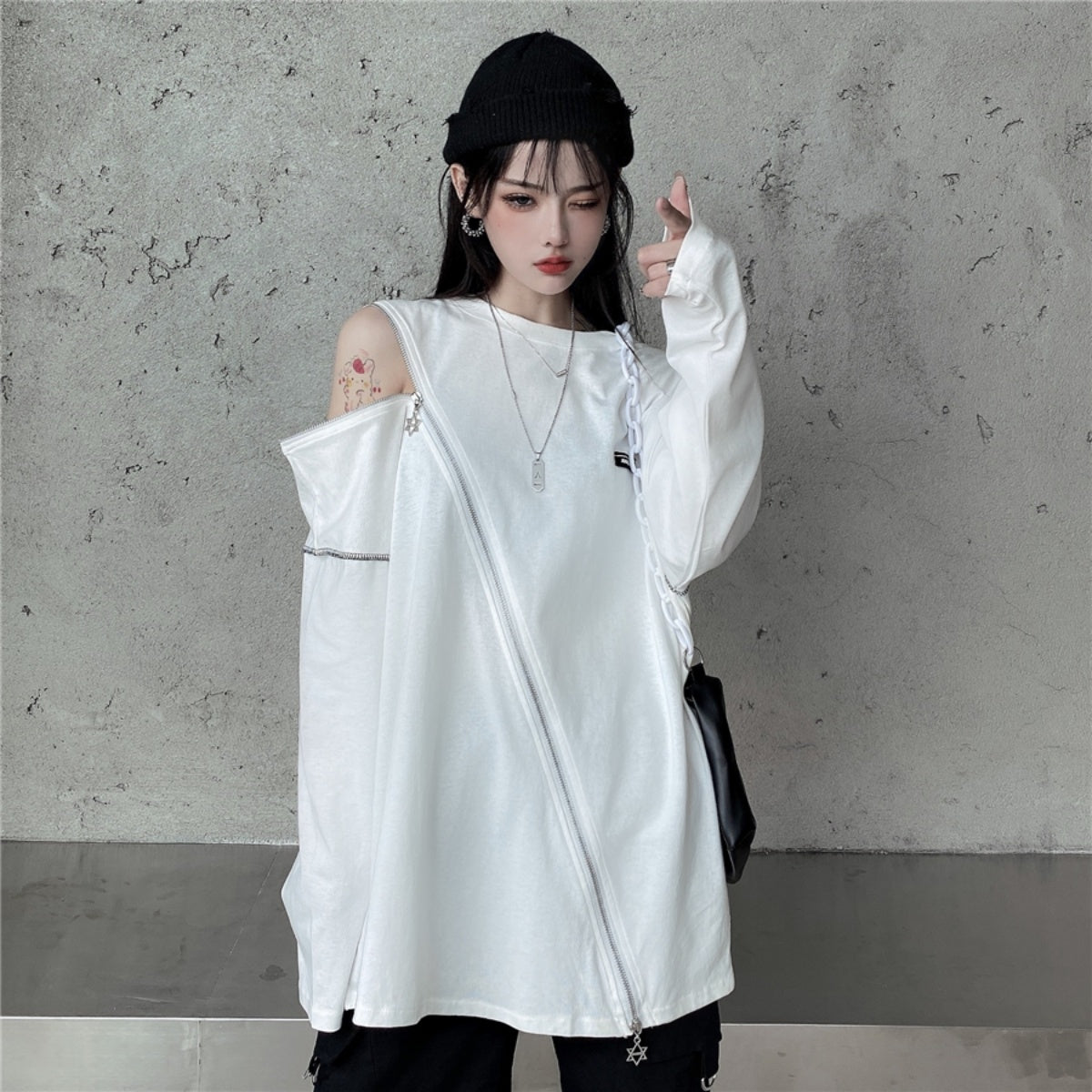 T-shirts/クレイジージップTシャツ ST/No.27194
