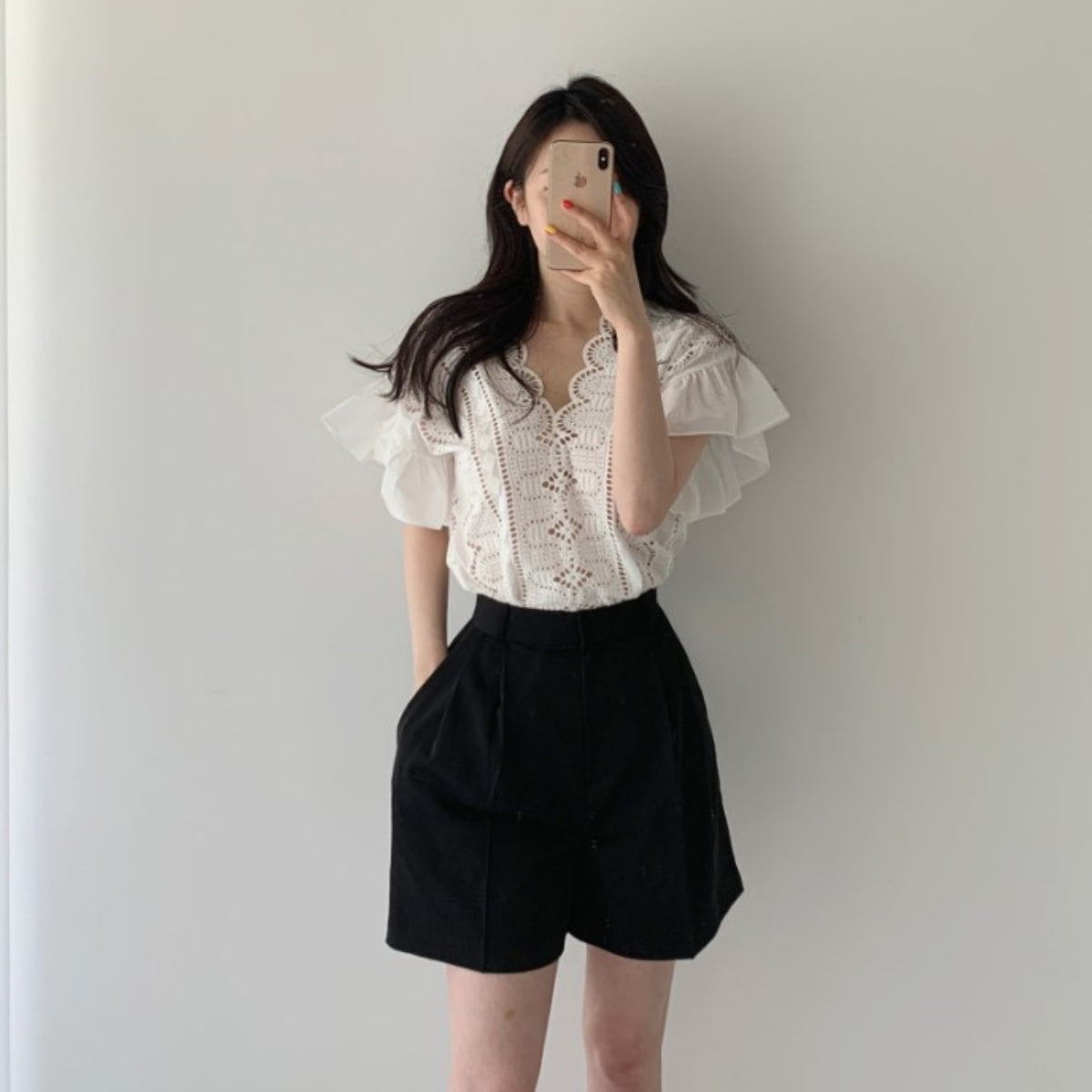 Blouse/スカラップ刺繍ブラウス ST/No.27480