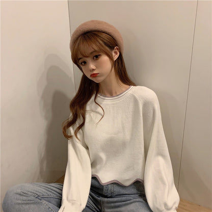 Tops/ スカラップニットトップス ST/No.27228