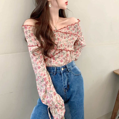 Blouse/花柄オフショルトップス ST/No.27357