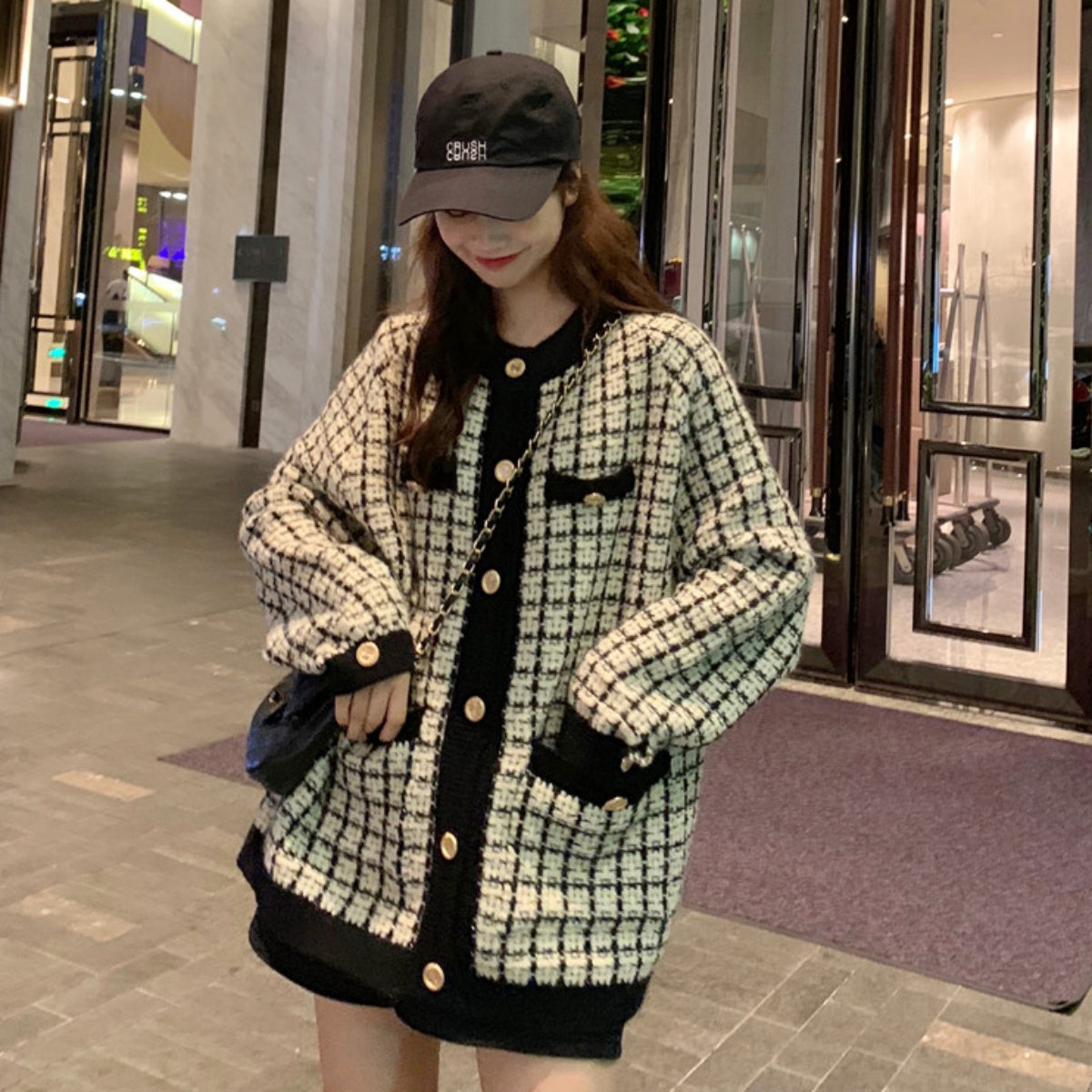 Cardigan/ツイードニットカーディガン　ST/No.27199