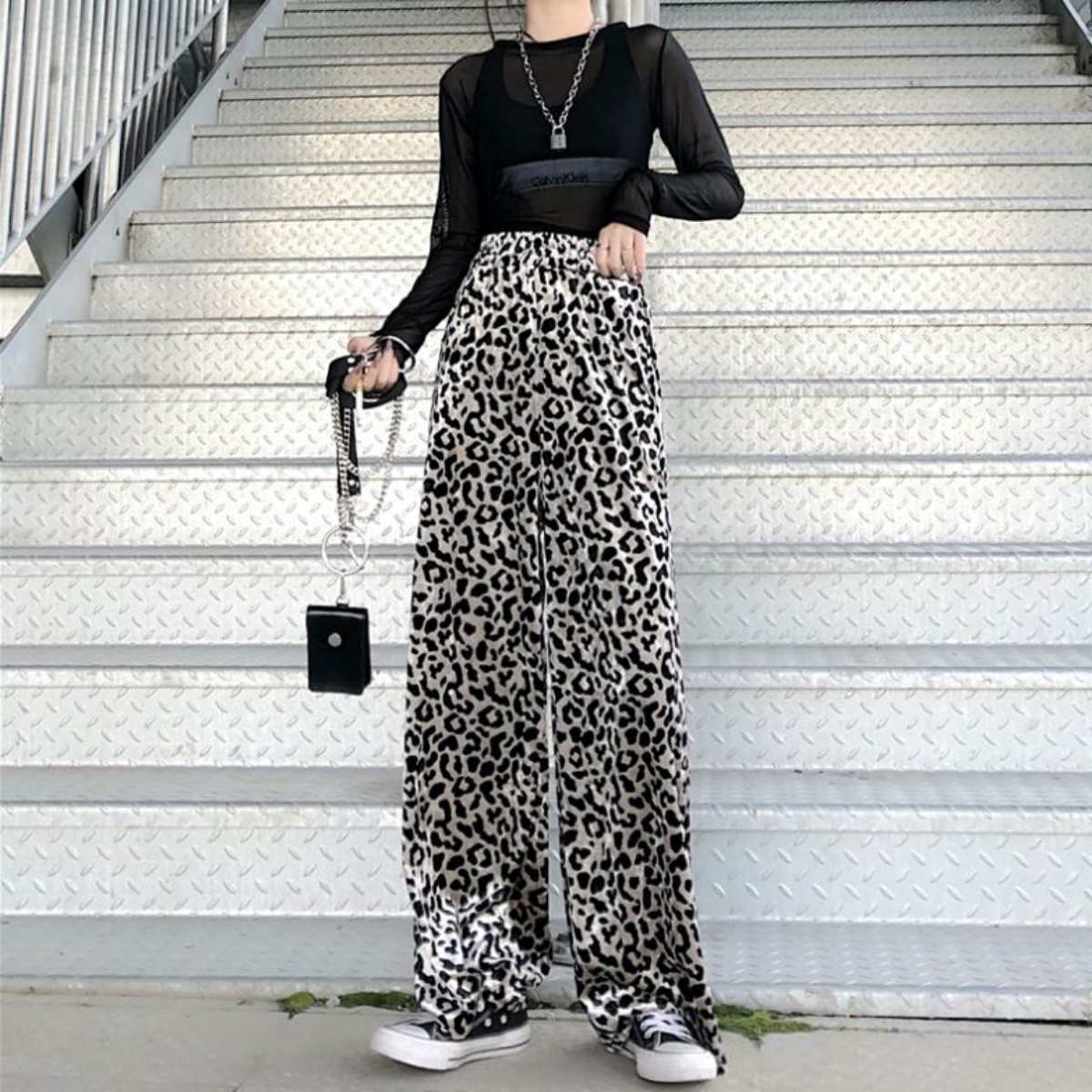 Pants/ レオパード ワイドイージーパンツ ST/No.27289