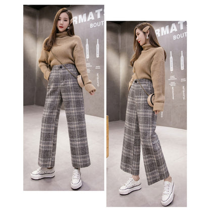 Pants/ フェイクツイード チェックワイドパンツ ST/No.27239