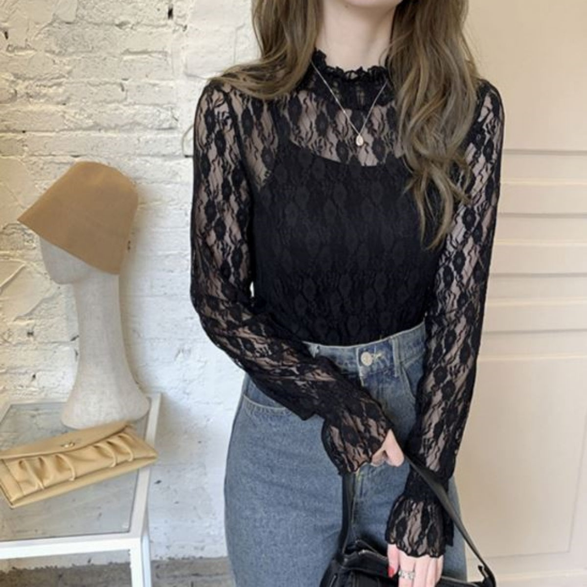 Tops/ シースルーレース ST/No.27255