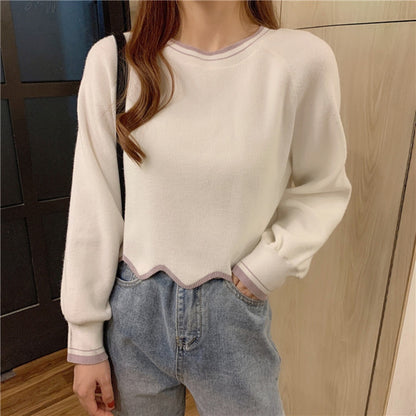 Tops/ スカラップニットトップス ST/No.27228