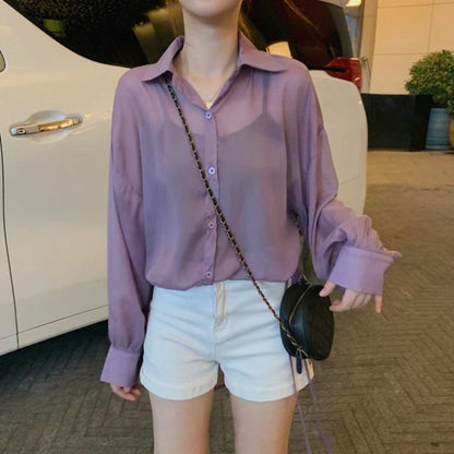Tops/ シアーシャツ 脇リボン  ST/No.27261