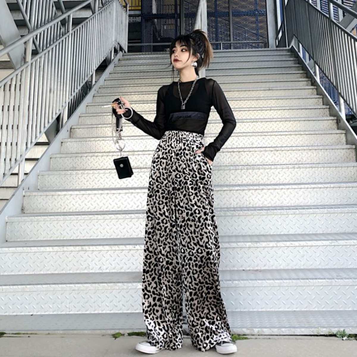 Pants/ レオパード ワイドイージーパンツ ST/No.27289