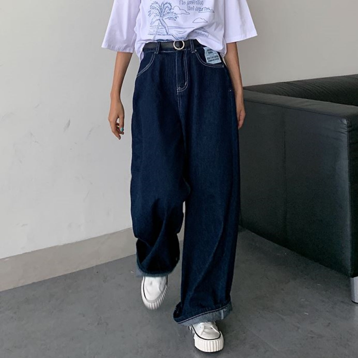 Pants/ワンウォッシュデニムバギーパンツ ST/No.27189