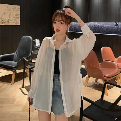 Tops/ シアーシャツ 脇リボン  ST/No.27261