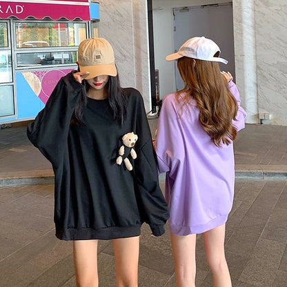 Pullover/くまポケットビッグTスウェット ST/No.27193