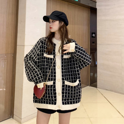 Cardigan/ツイードニットカーディガン　ST/No.27199