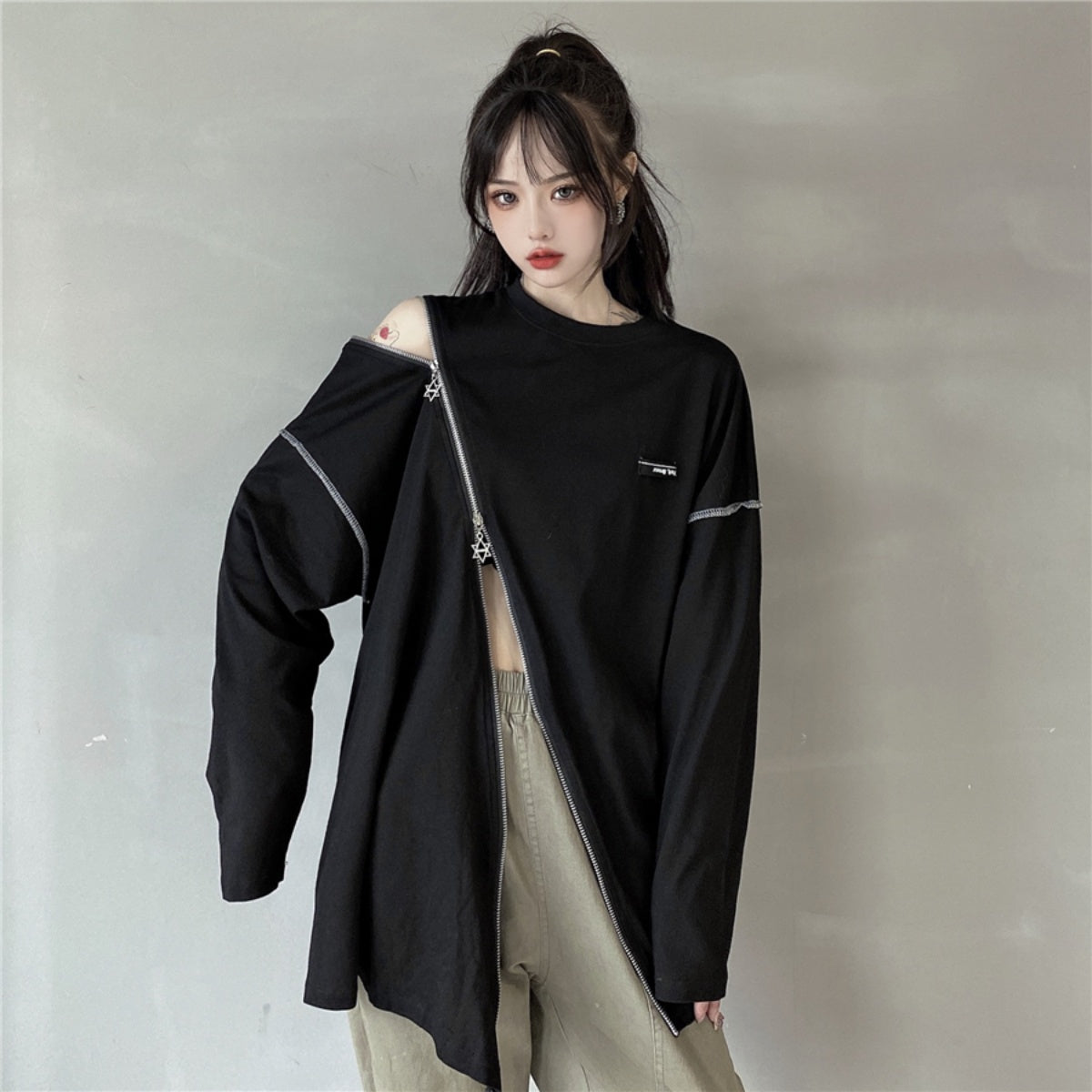 T-shirts/クレイジージップTシャツ ST/No.27194