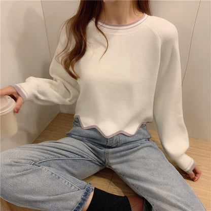 Tops/ スカラップニットトップス ST/No.27228