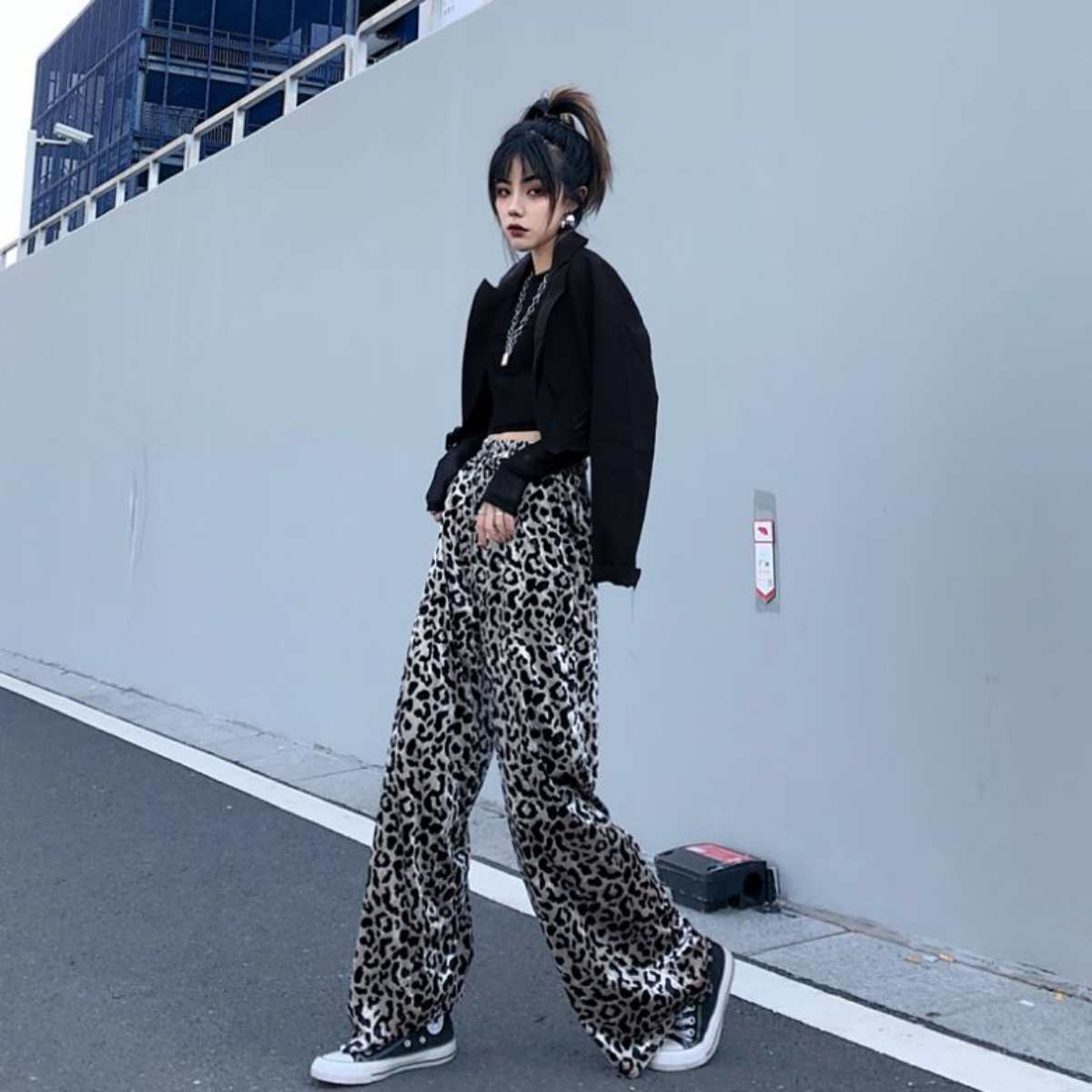 Pants/ レオパード ワイドイージーパンツ ST/No.27289