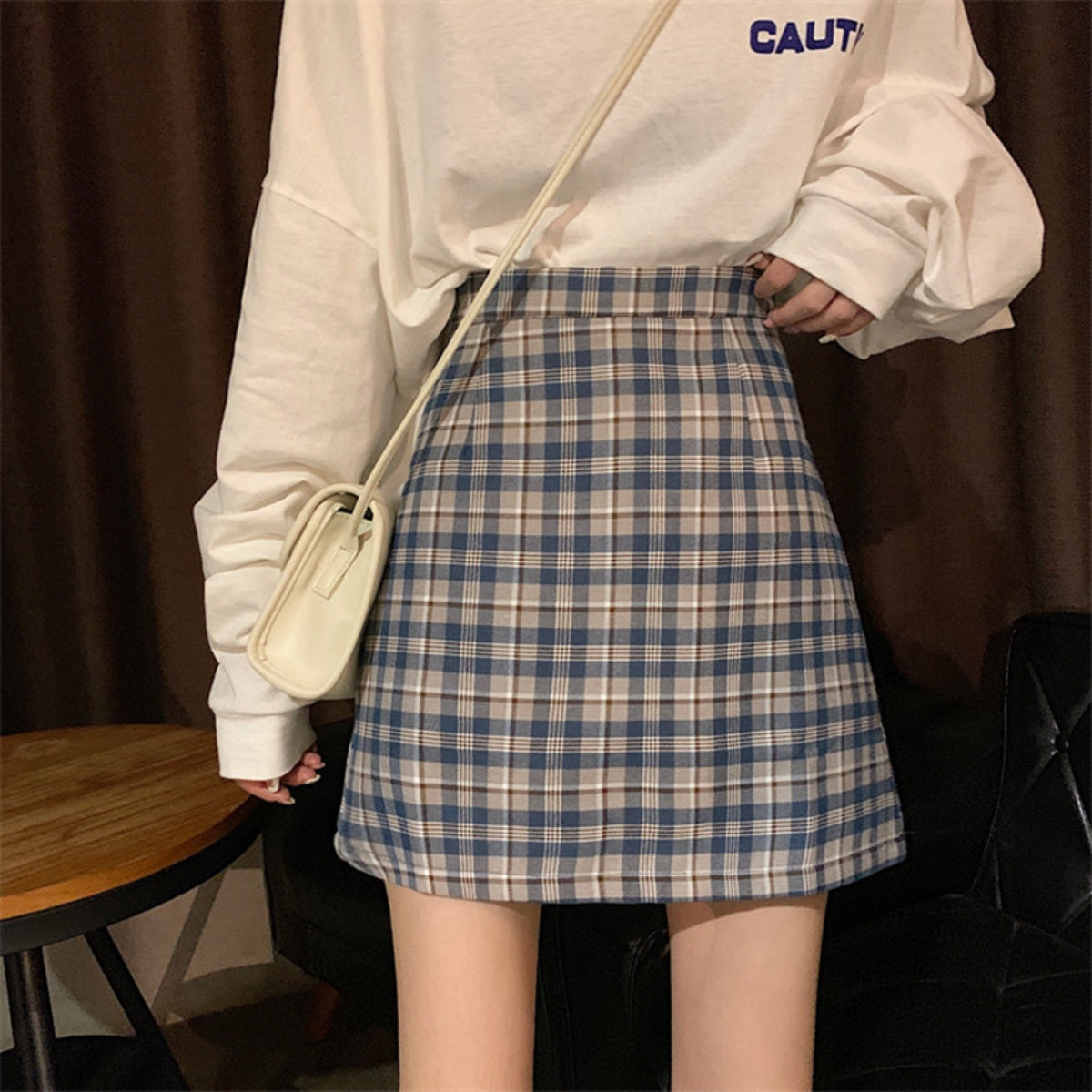 Skirt/ チェック台形スカート ST/No.27230