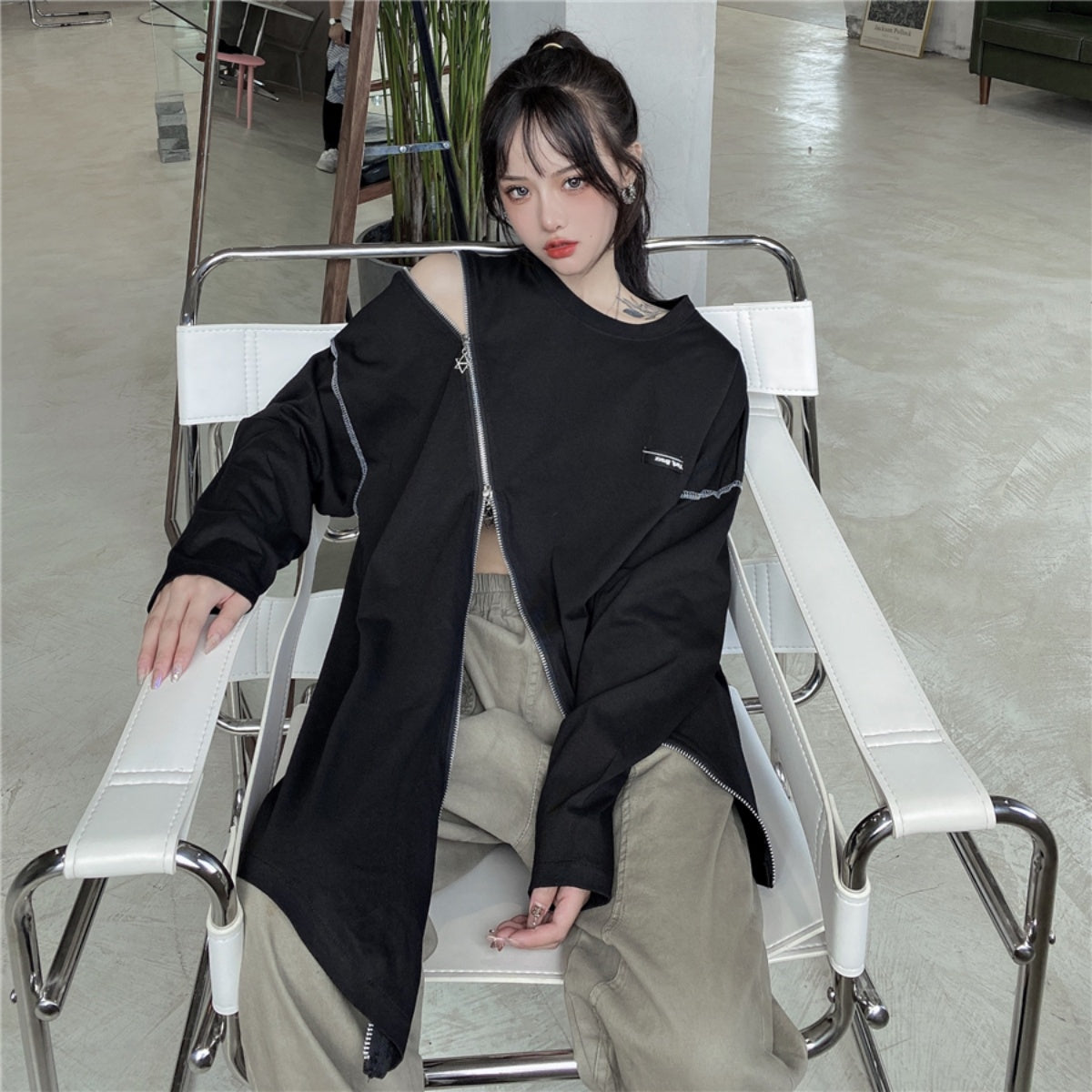 T-shirts/クレイジージップTシャツ ST/No.27194
