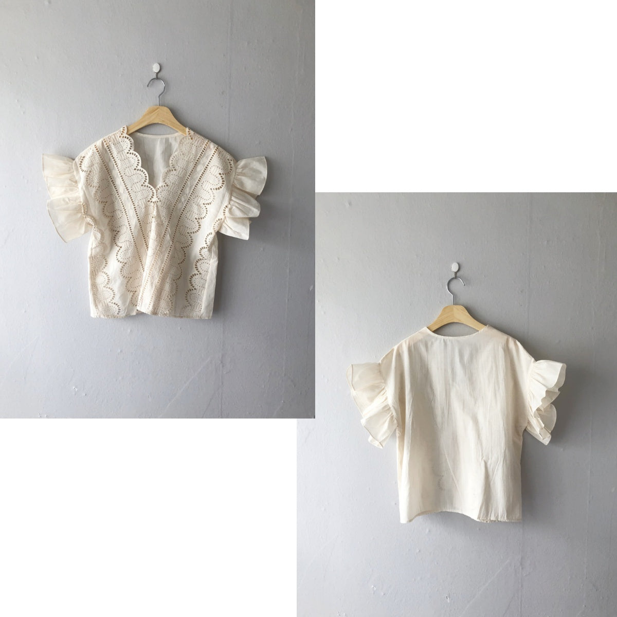 Blouse/スカラップ刺繍ブラウス ST/No.27480