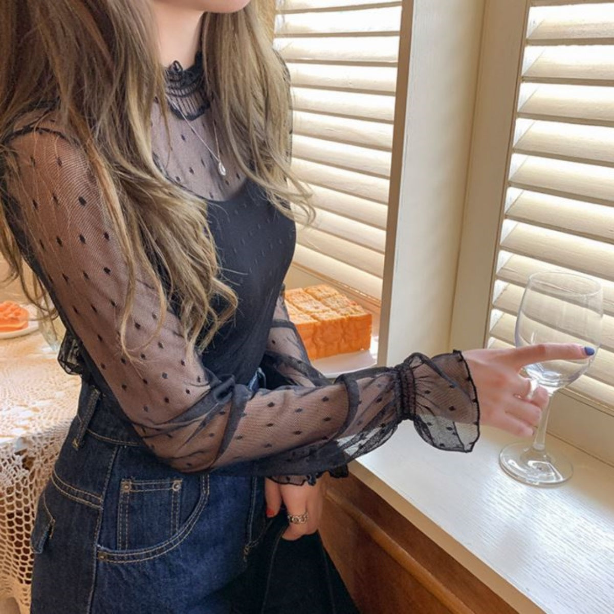 Tops/ シースルーレース ST/No.27255