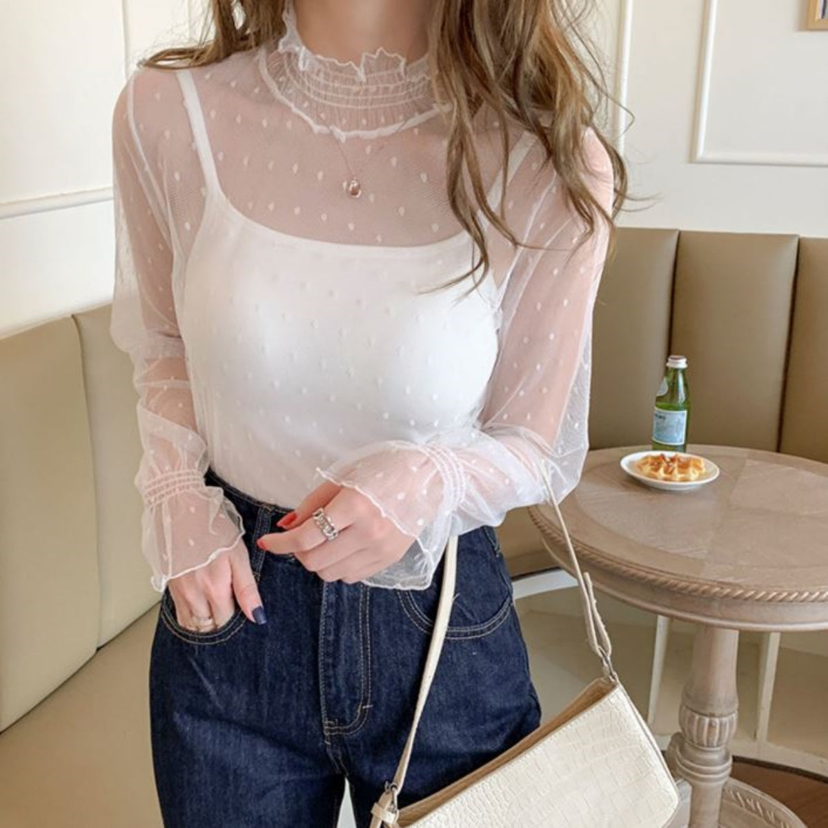 Tops/ シースルーレース ST/No.27255