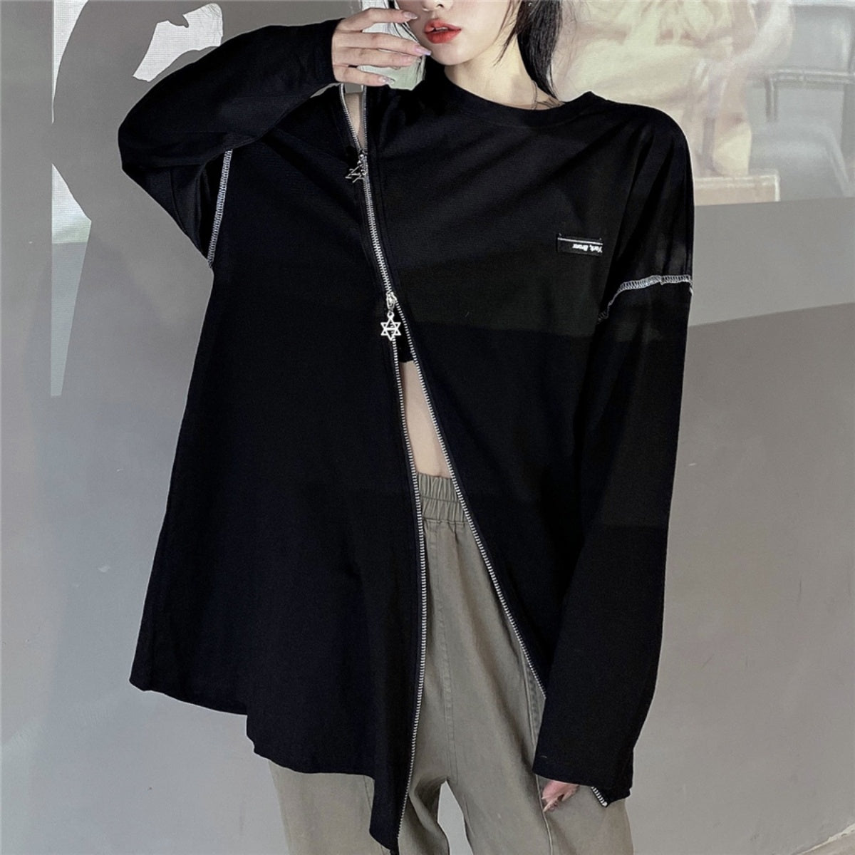 T-shirts/クレイジージップTシャツ ST/No.27194