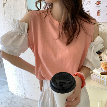 T-shirts/ 袖フリルTシャツ　ST/No.27172