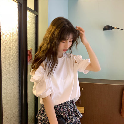T-shirts/ 袖フリルTシャツ　ST/No.27172