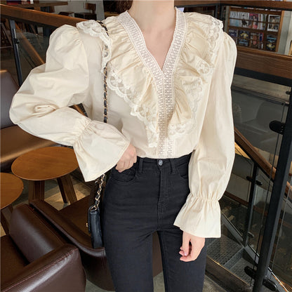 Blouse/ラッフルレースブラウス ST/No.27158