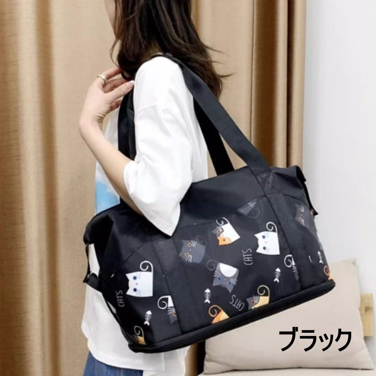 Bag/柄配色多機能ボストンバッグ ST/No.26022