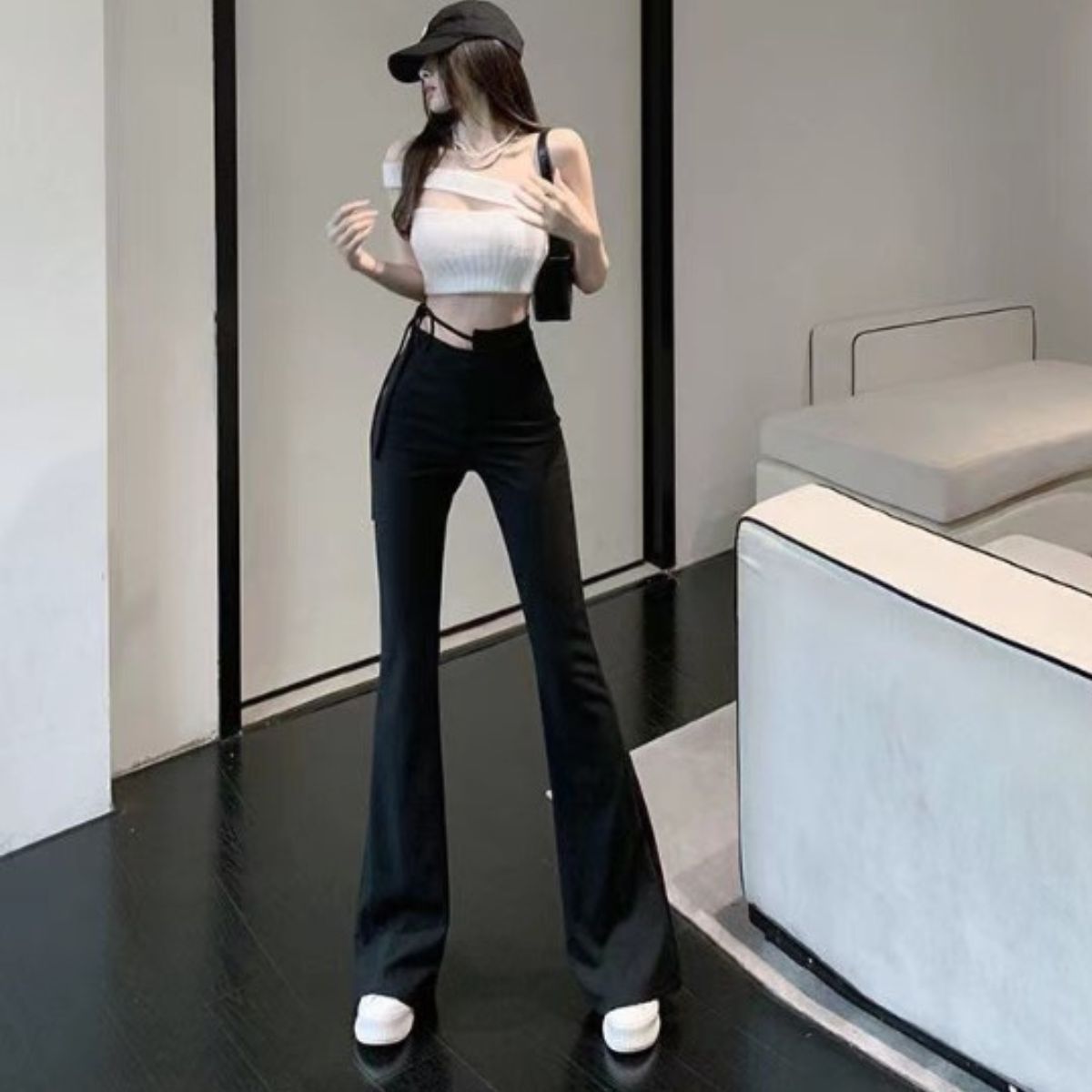 Pants/ハイウエストリボンベルパンツ ST/No.27728
