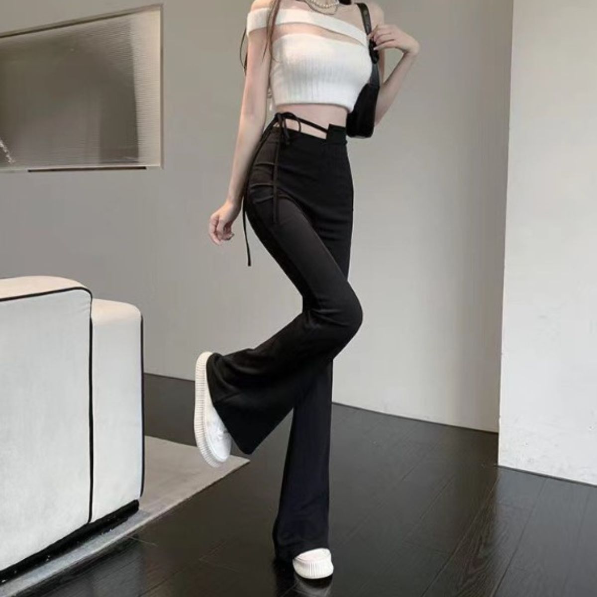 Pants/ハイウエストリボンベルパンツ ST/No.27728