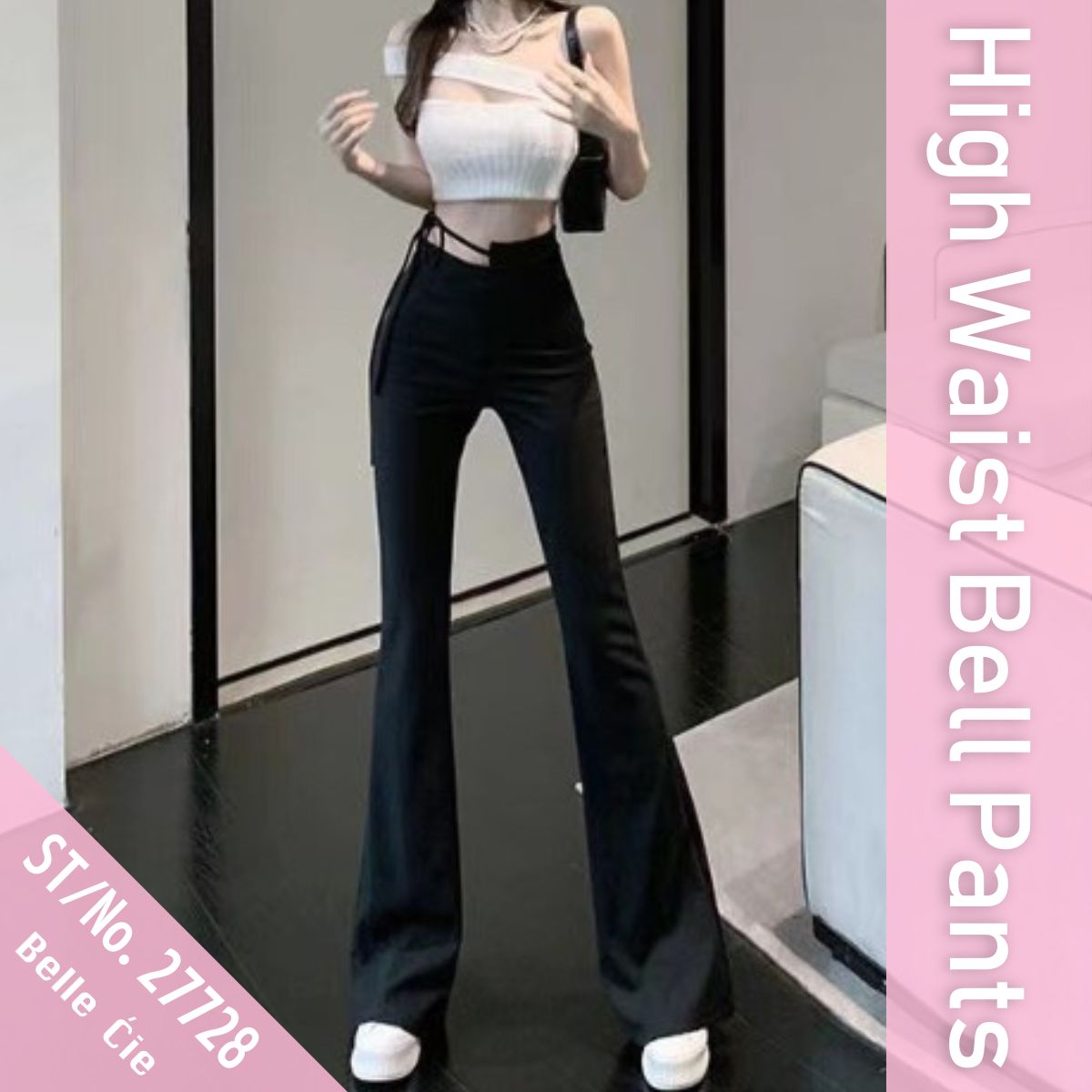 Pants/ハイウエストリボンベルパンツ ST/No.27728