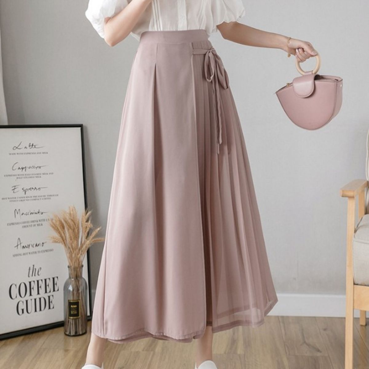 Pants/アシメプリーツシフォンガウチョ ST/No.27732