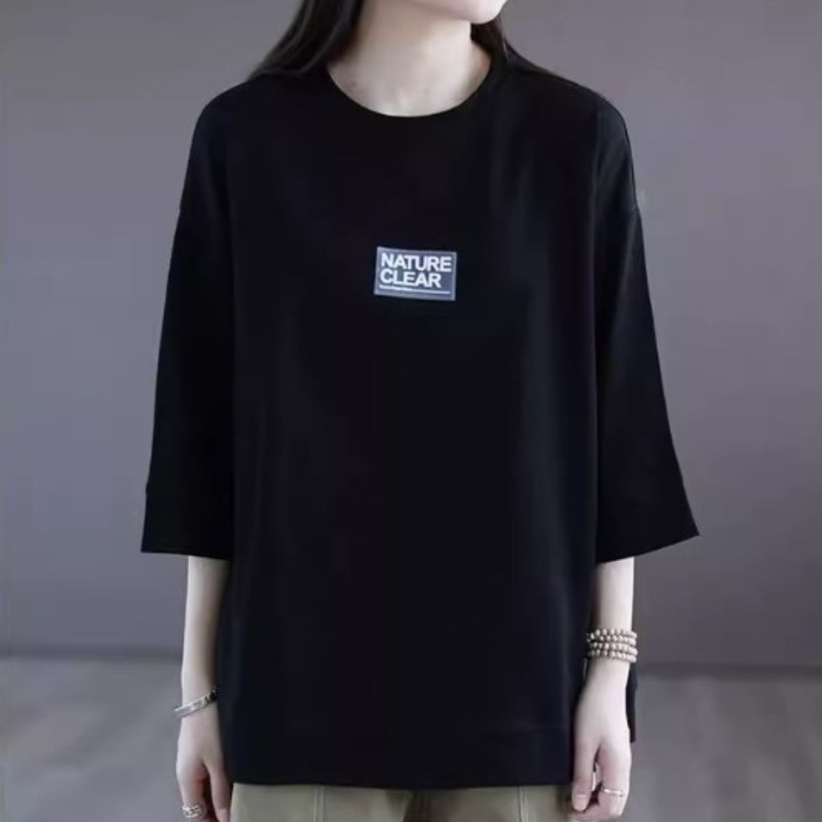 T-Shirts/シンプル７分袖Tシャツ ST/No.27751