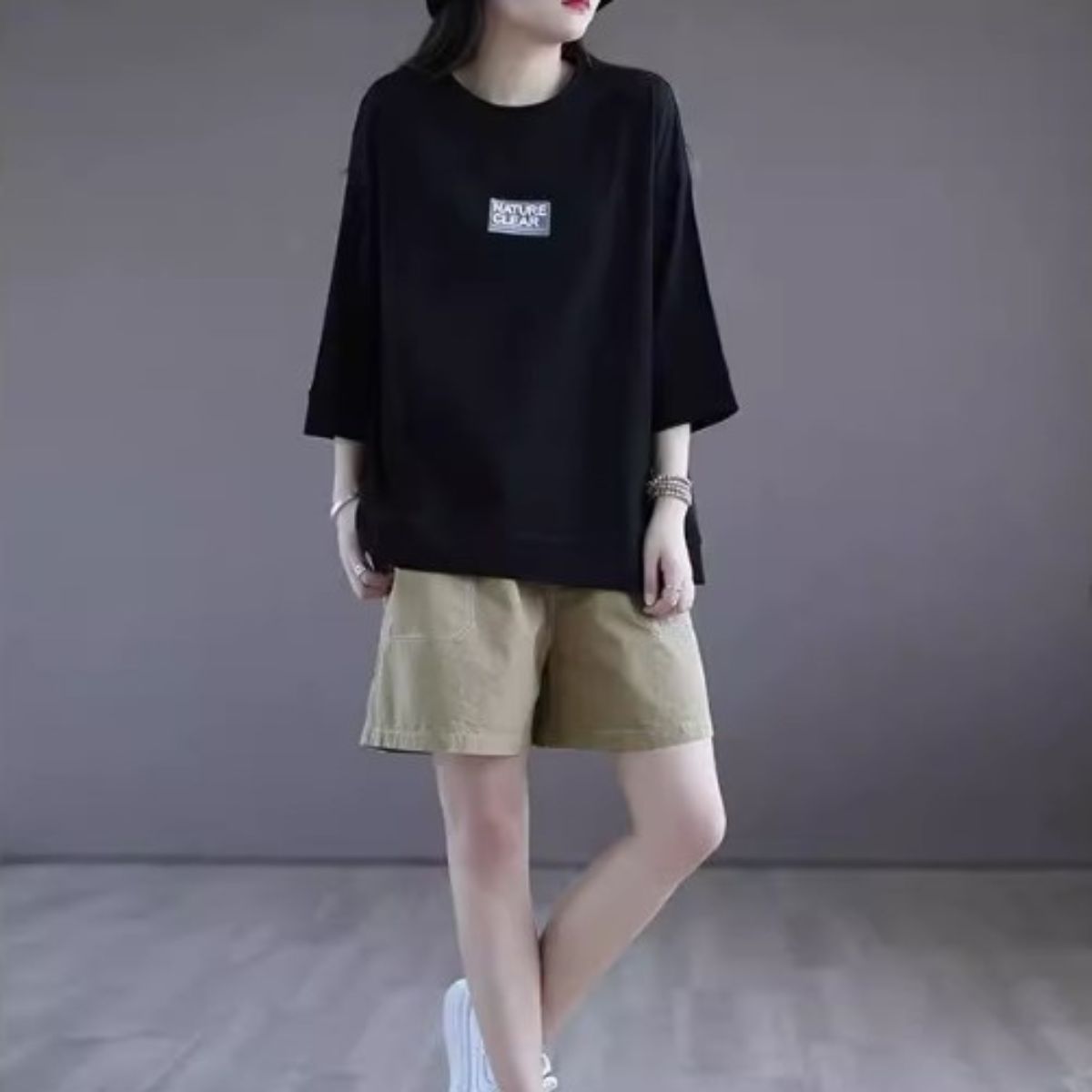 T-Shirts/シンプル７分袖Tシャツ ST/No.27751