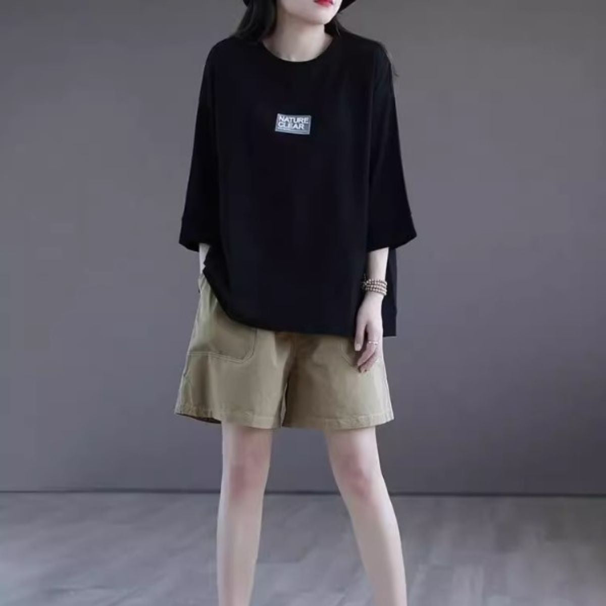 T-Shirts/シンプル７分袖Tシャツ ST/No.27751