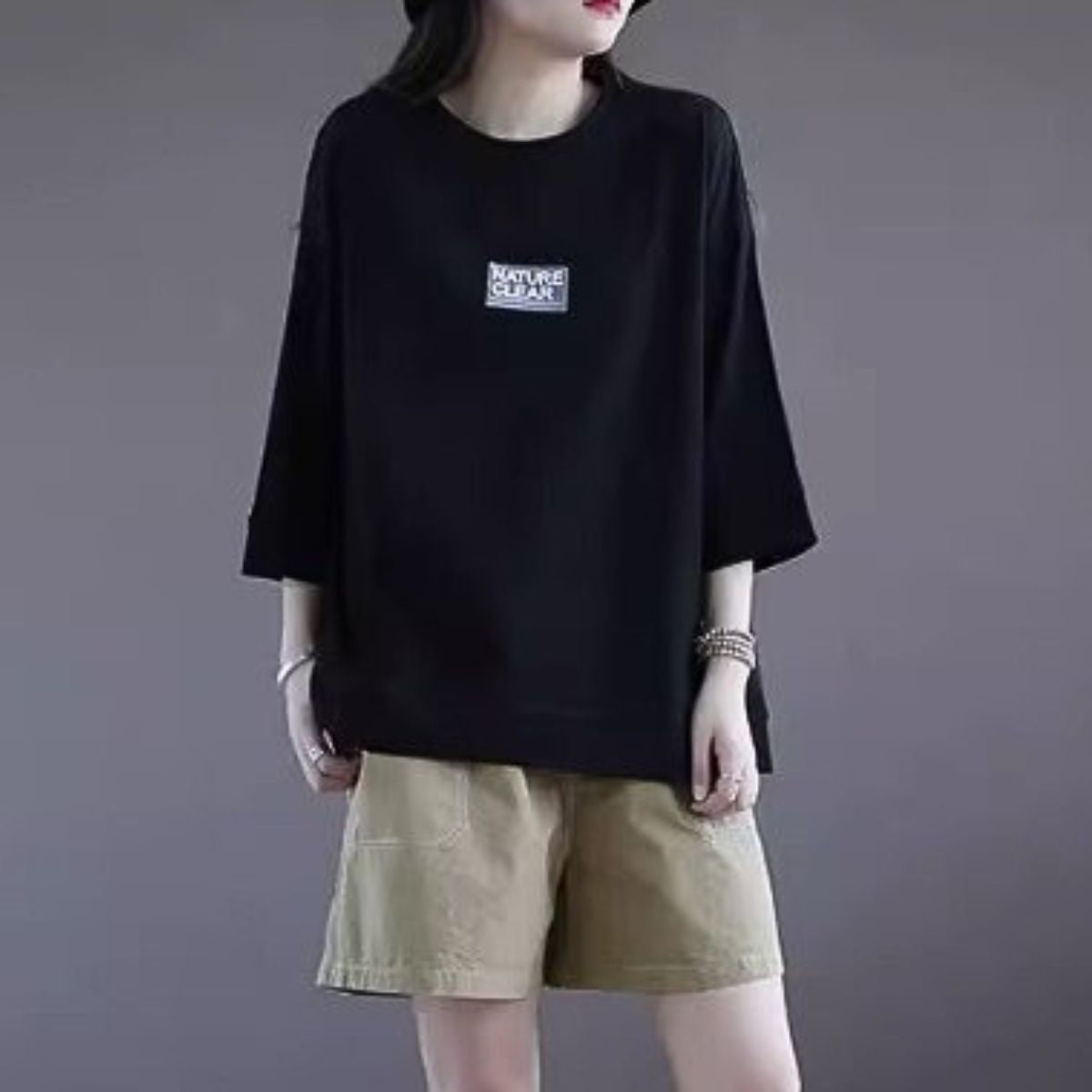 T-Shirts/シンプル７分袖Tシャツ ST/No.27751