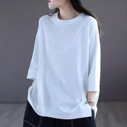 T-Shirts/シンプル７分袖Tシャツ ST/No.27751