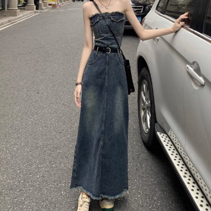 Dress/デニムスカートサロペット ST/No.27752
