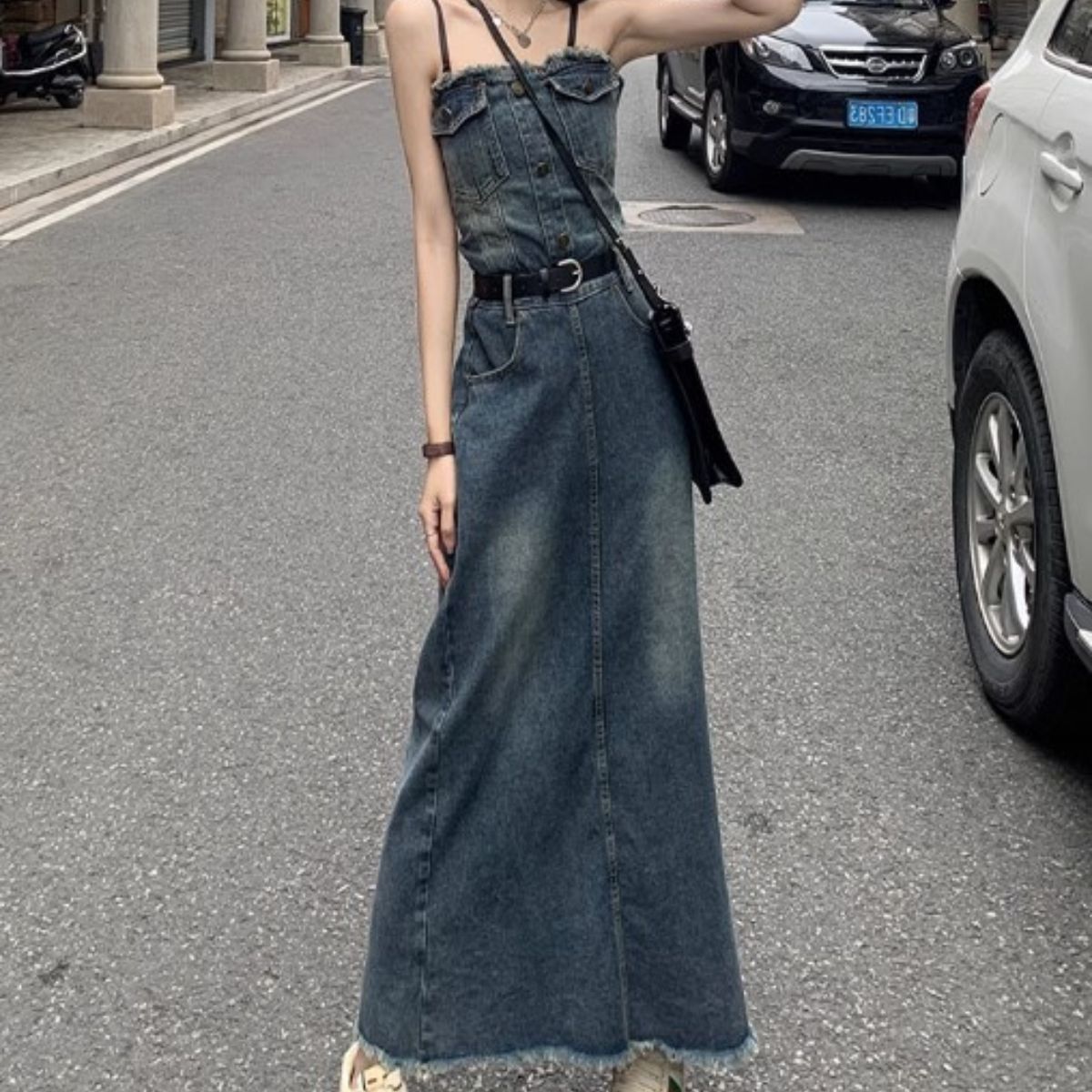 Dress/デニムスカートサロペット ST/No.27752
