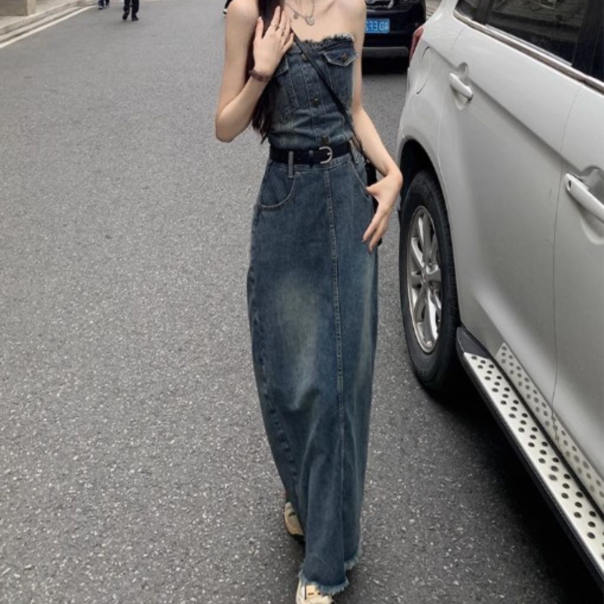 Dress/デニムスカートサロペット ST/No.27752