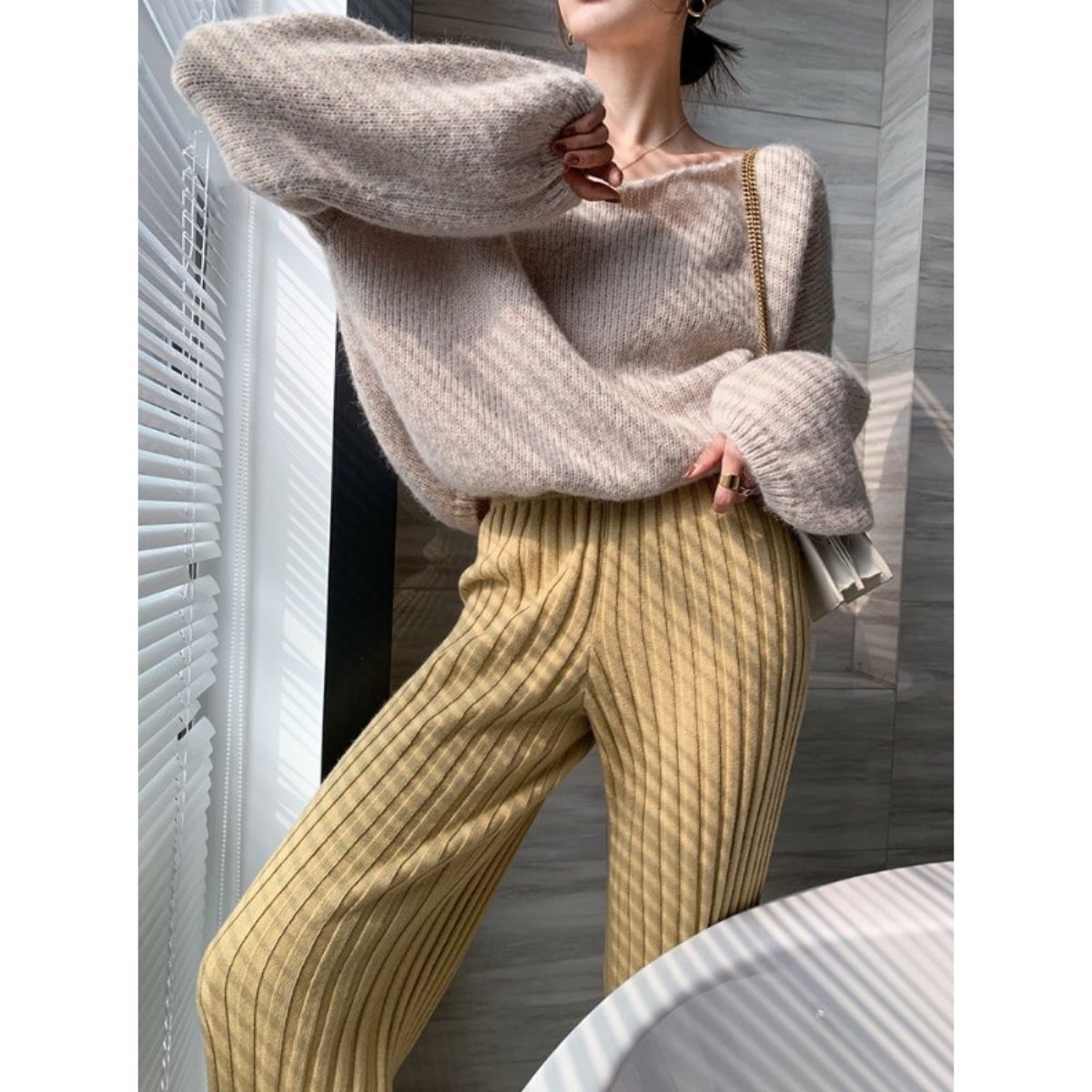 Pants/リラックスリブニットパンツ ST/No.27762