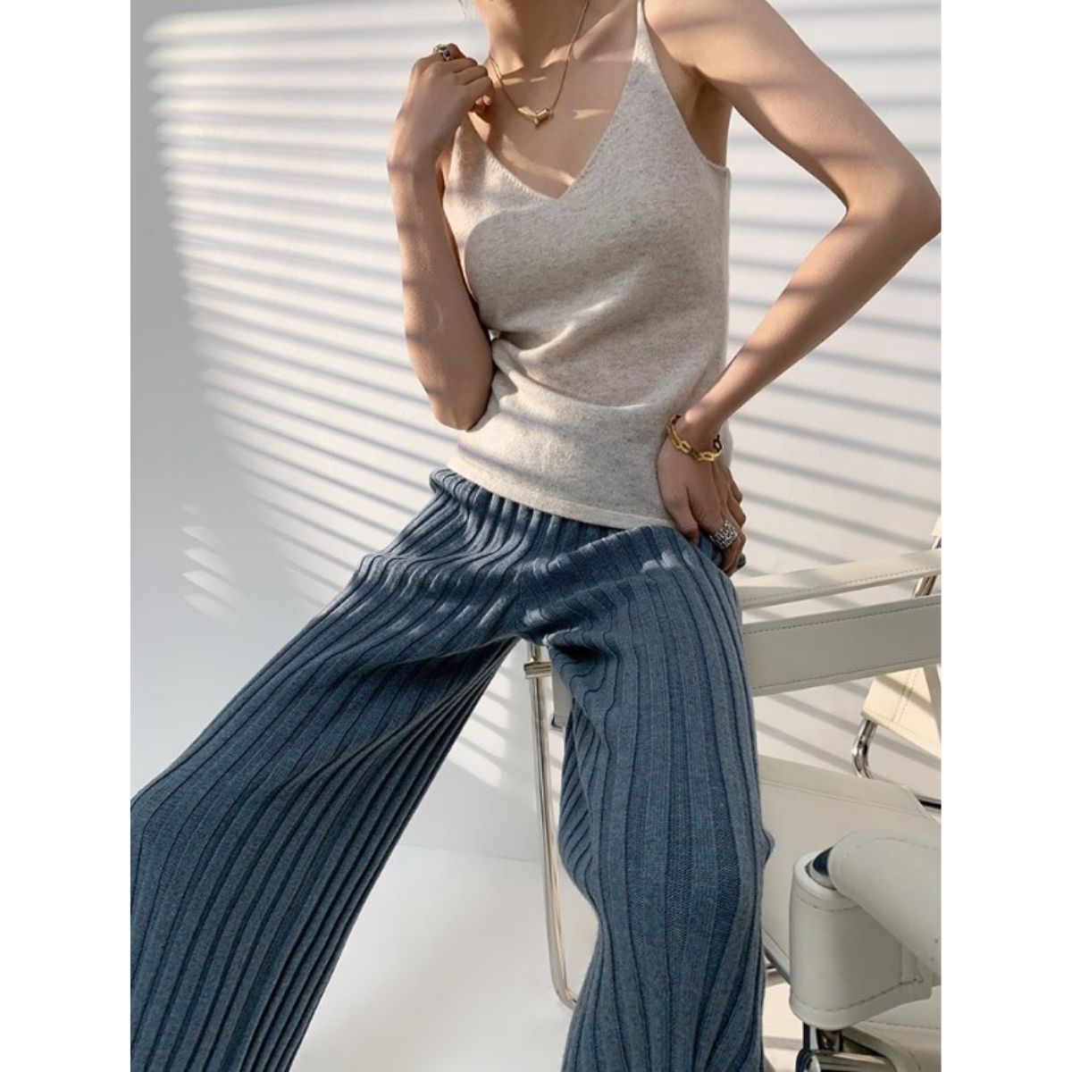 Pants/リラックスリブニットパンツ ST/No.27762