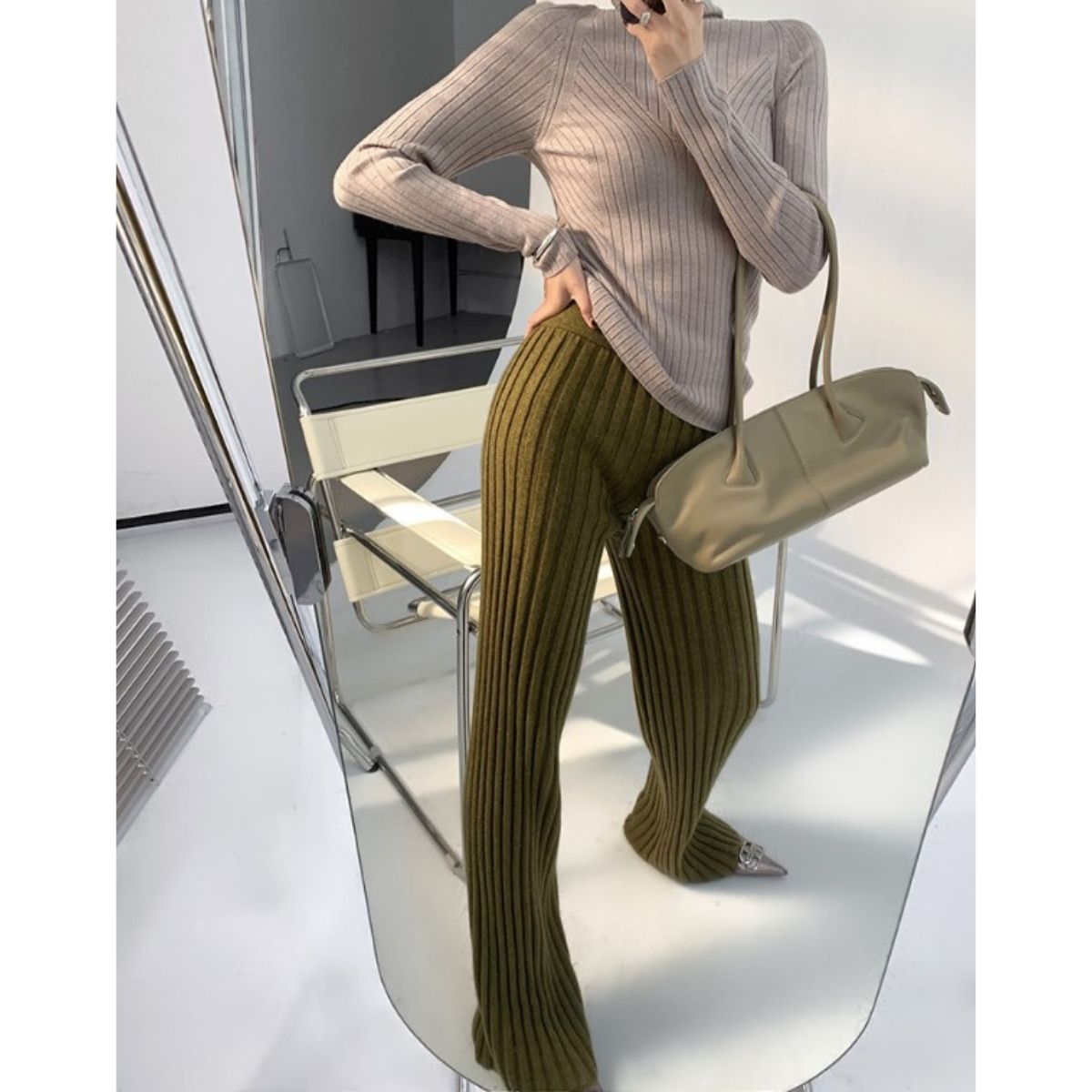 Pants/リラックスリブニットパンツ ST/No.27762
