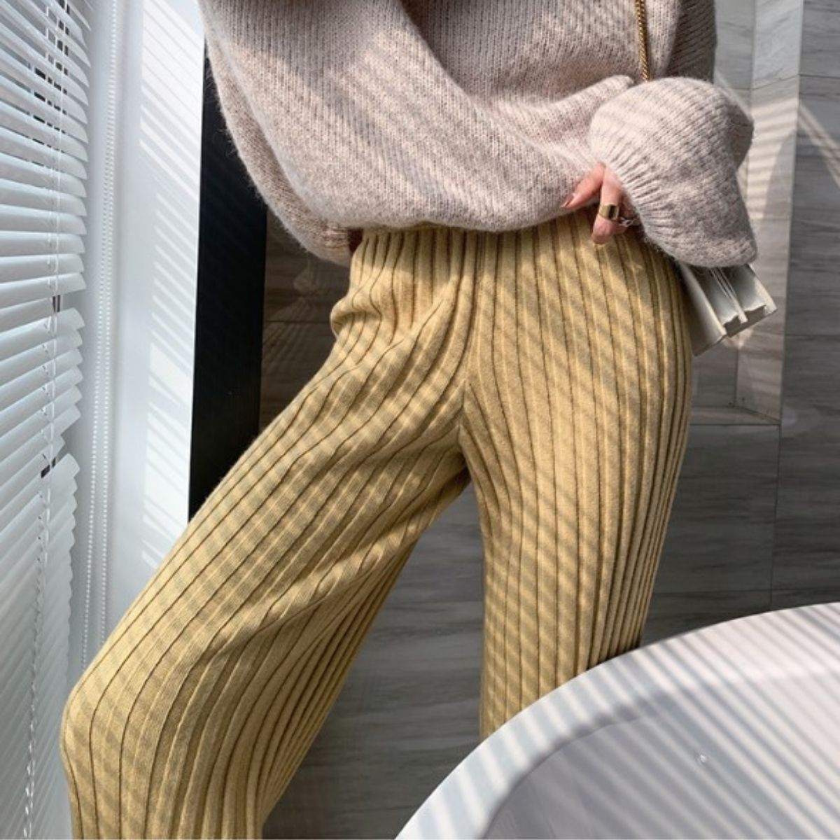 Pants/リラックスリブニットパンツ ST/No.27762