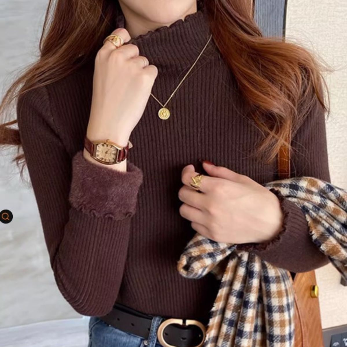Knit/裏起毛ハイネックニットトップス ST/No.27783