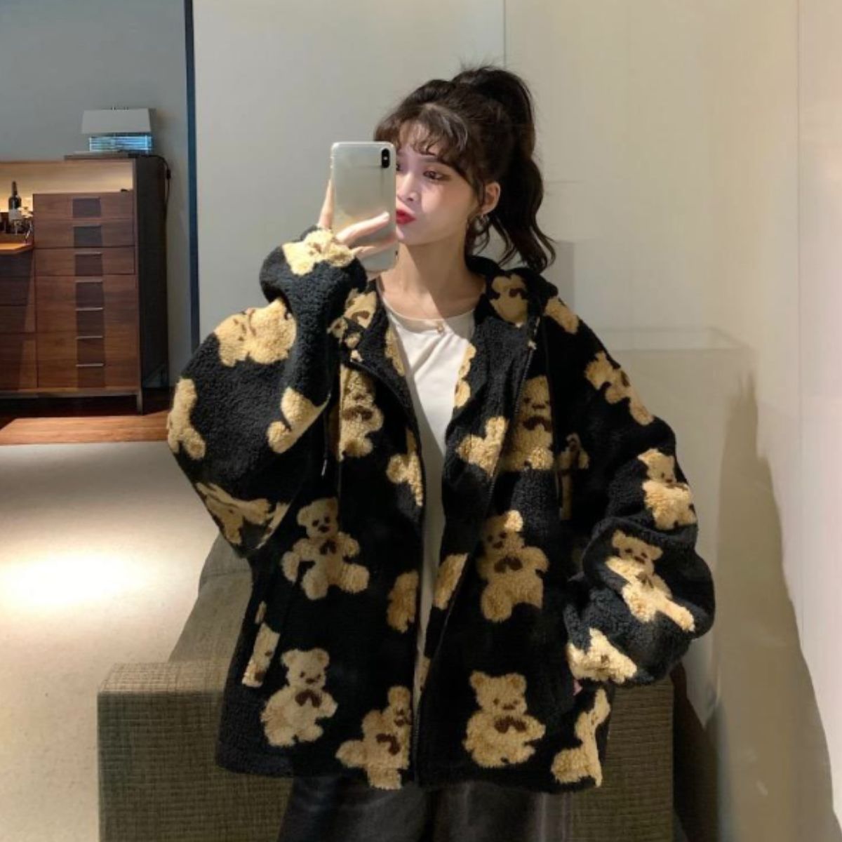 Parka/くまボアジップパーカー ST/No.27786