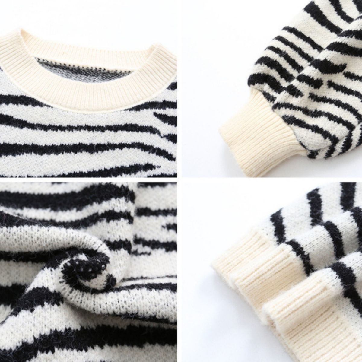 Knit/ゼブラ総柄ニットプルオーバー ST/No.27794