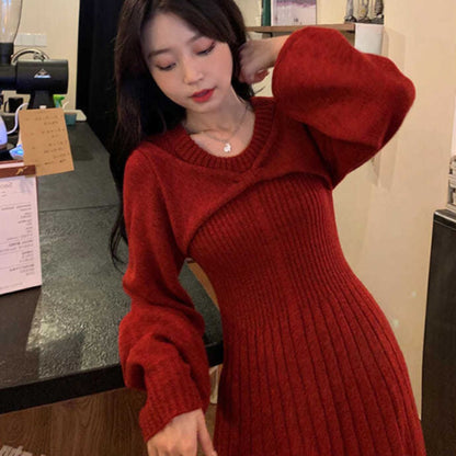 Dress/リボンニットワンピース ST/No.27799