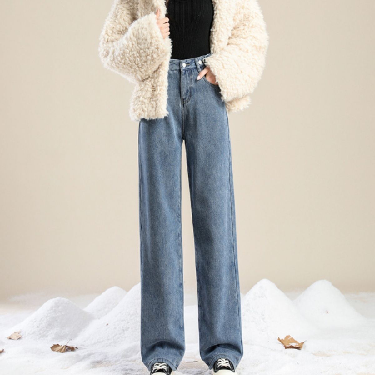 Pants/裏起毛ワイドロングパンツ ST/No.27801