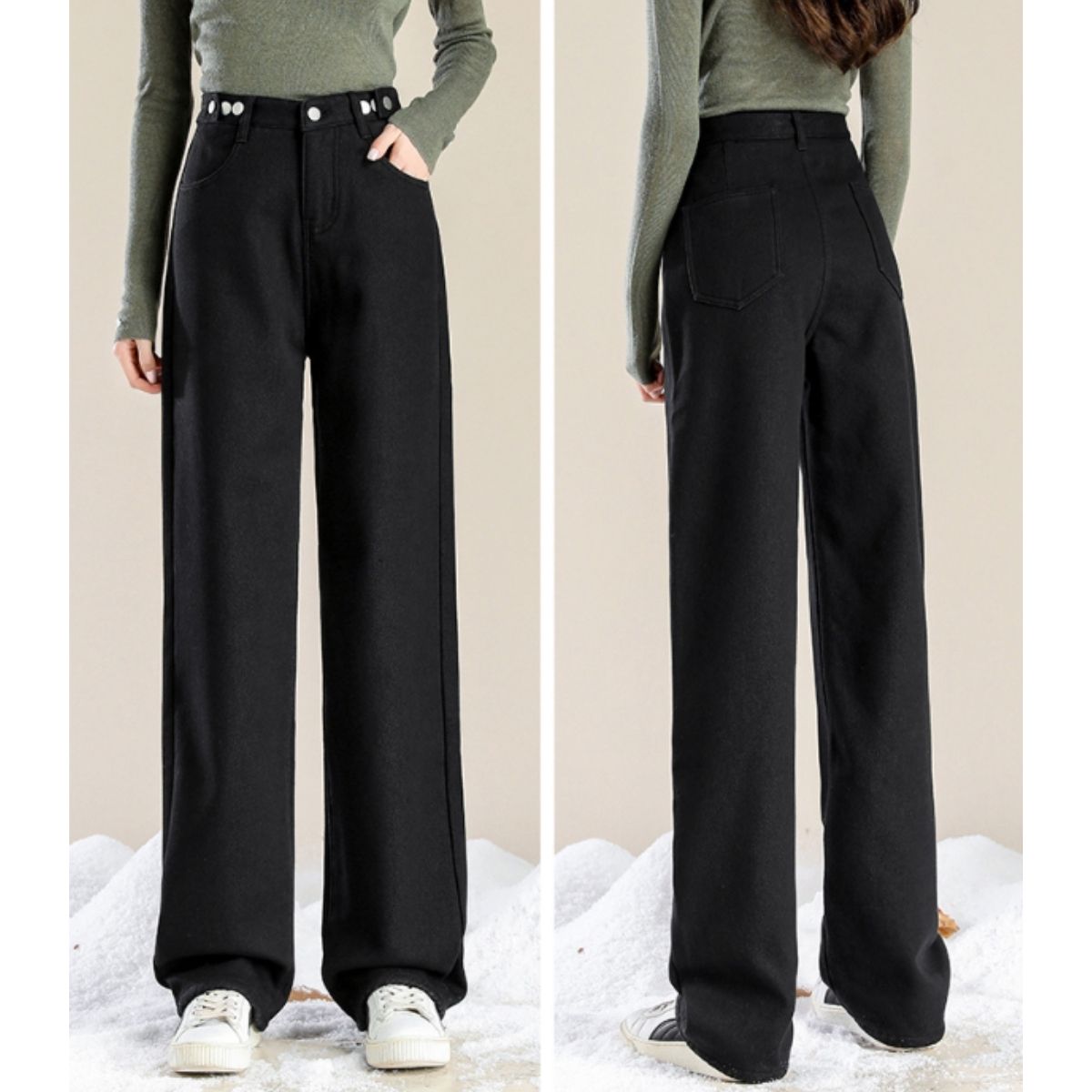 Pants/裏起毛ワイドロングパンツ ST/No.27801